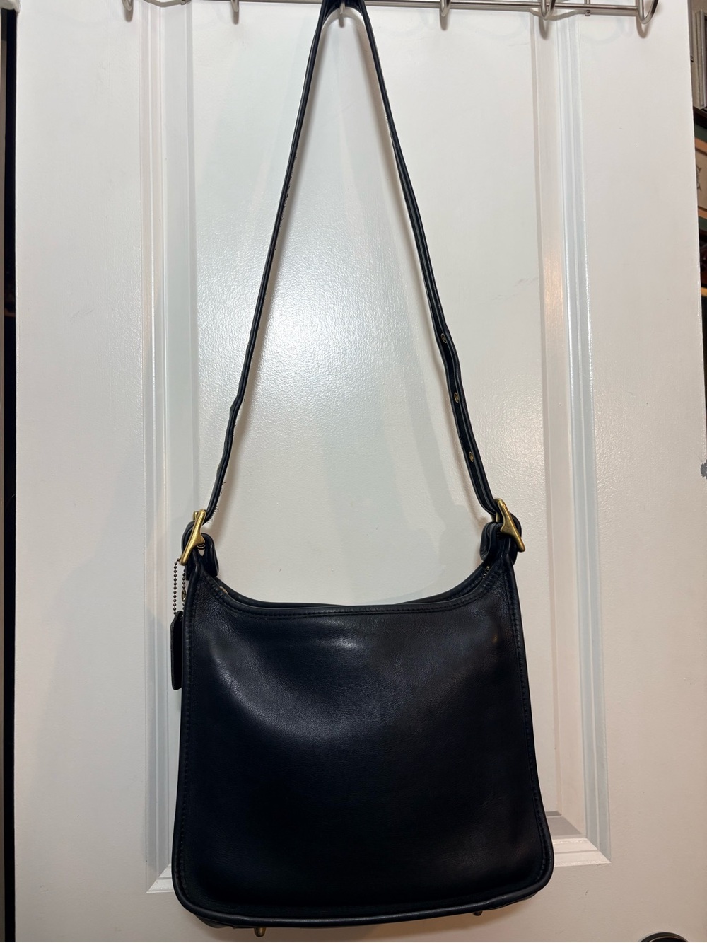 1999 Vintage Coach Black Leather Legacy Zip Crossbody Bag 9966 - Picture 13 of 15